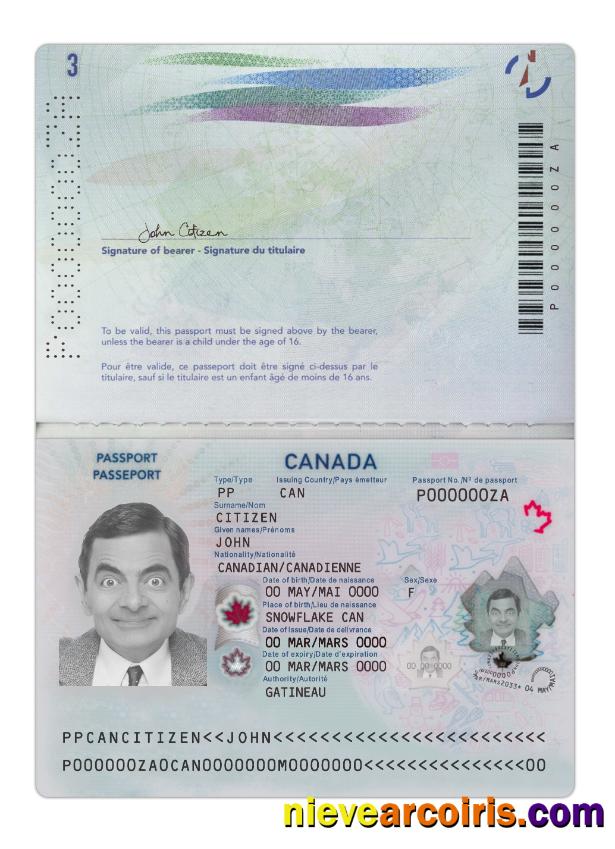 Canada passport 2023-present version 2
